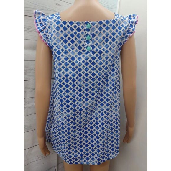 Blue Sz XL Tassel ADVENTURE BEGINS WANDERING WATERS Sleeveless Top MATILDA JANE - Picture 4 of 8
